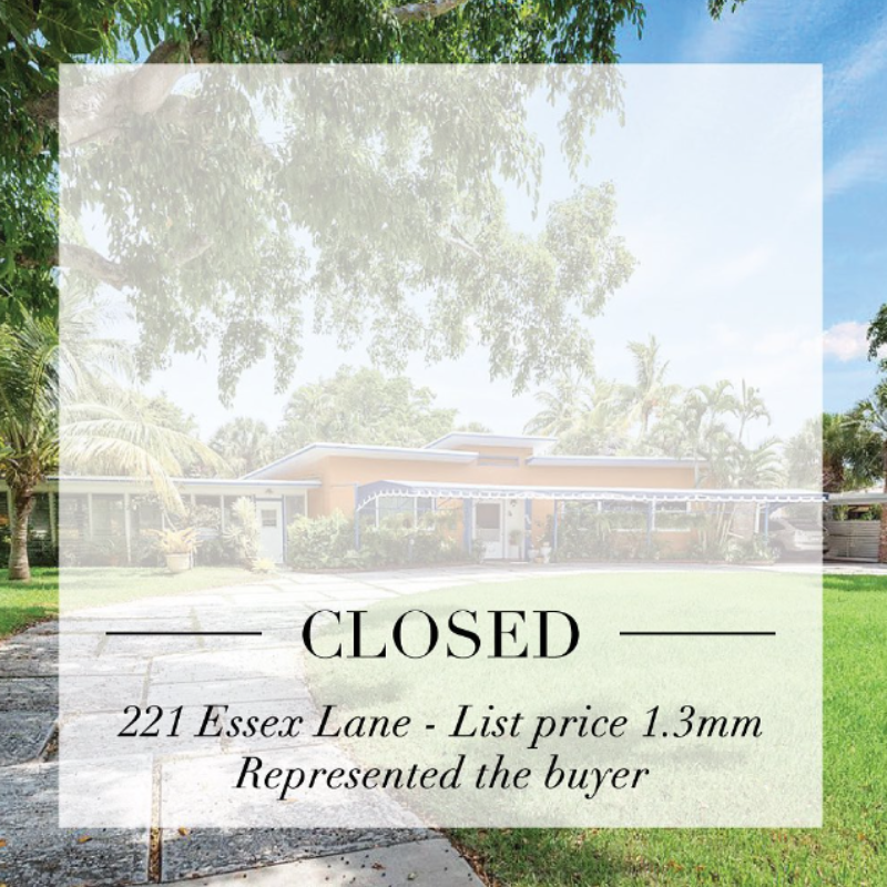 Closed quickly at 221 Essex Lane