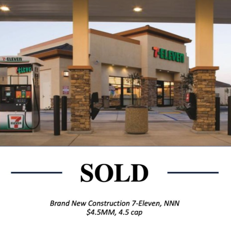 Sold this brand new 7-Eleven gem with an absolute NNN lease and investment grade