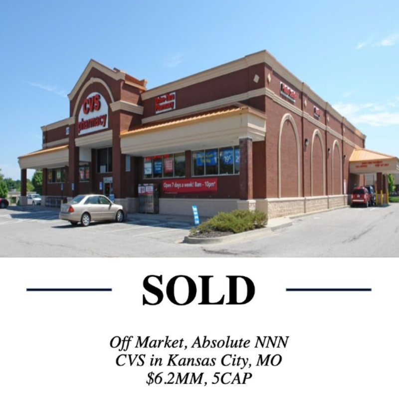 Sold this Off-Market Absolute NNN, CVS in Kansas City, MO